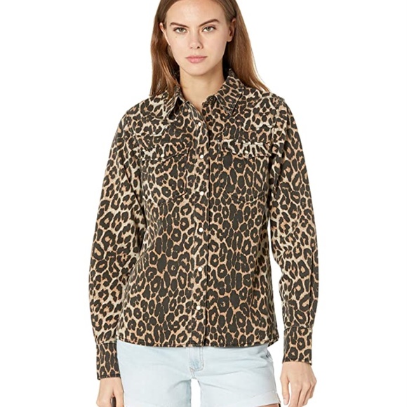 ALL SAINTS- Ezra Animal Print Twill Shirt (NWT) - Picture 16 of 16